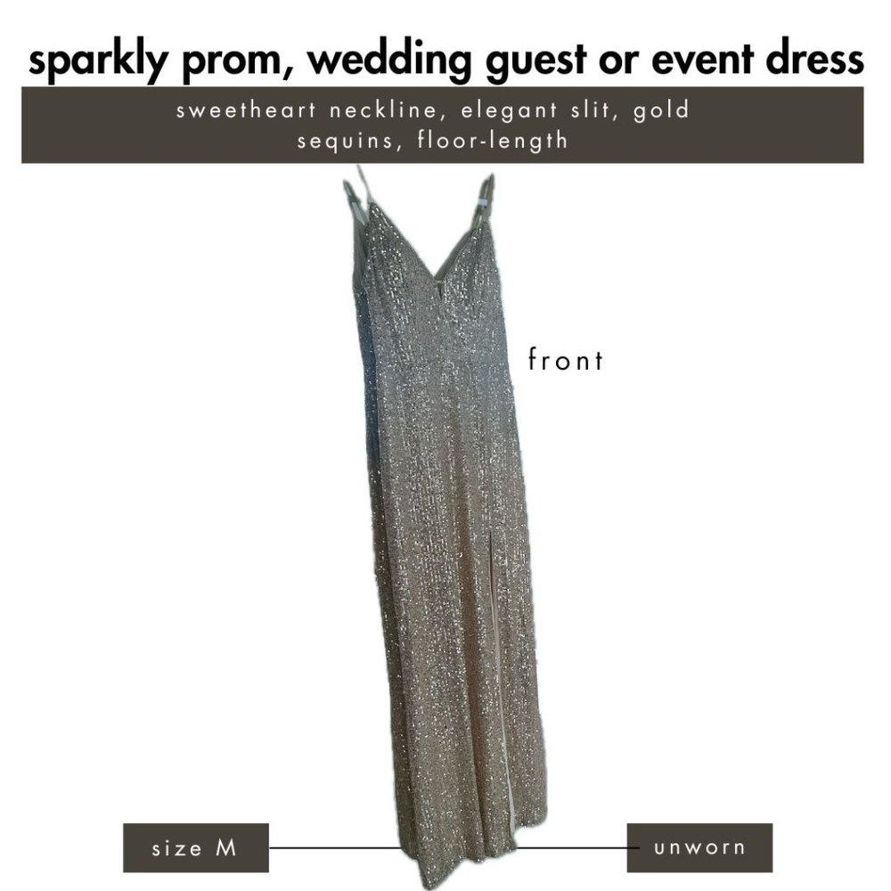 Xtraordinary Gold Floorlength Sequin Prom Dress Dillards Size M